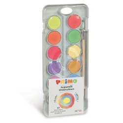 Pastiglie Acquerelli Fluo/Metal Primo Astuccio 12 pezzi